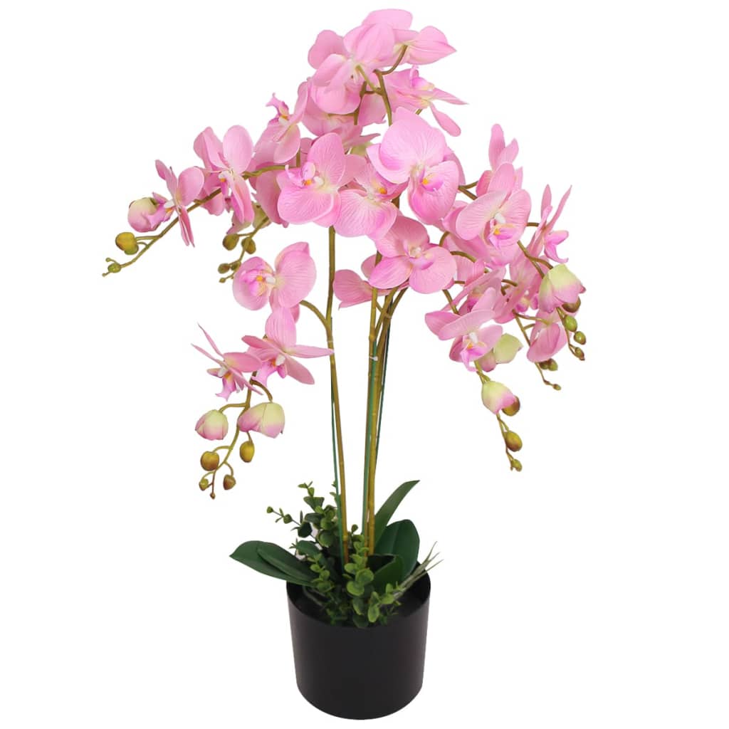 vidaXL Dirbtinė orchidėja su vazonu, 75 cm, rožinė