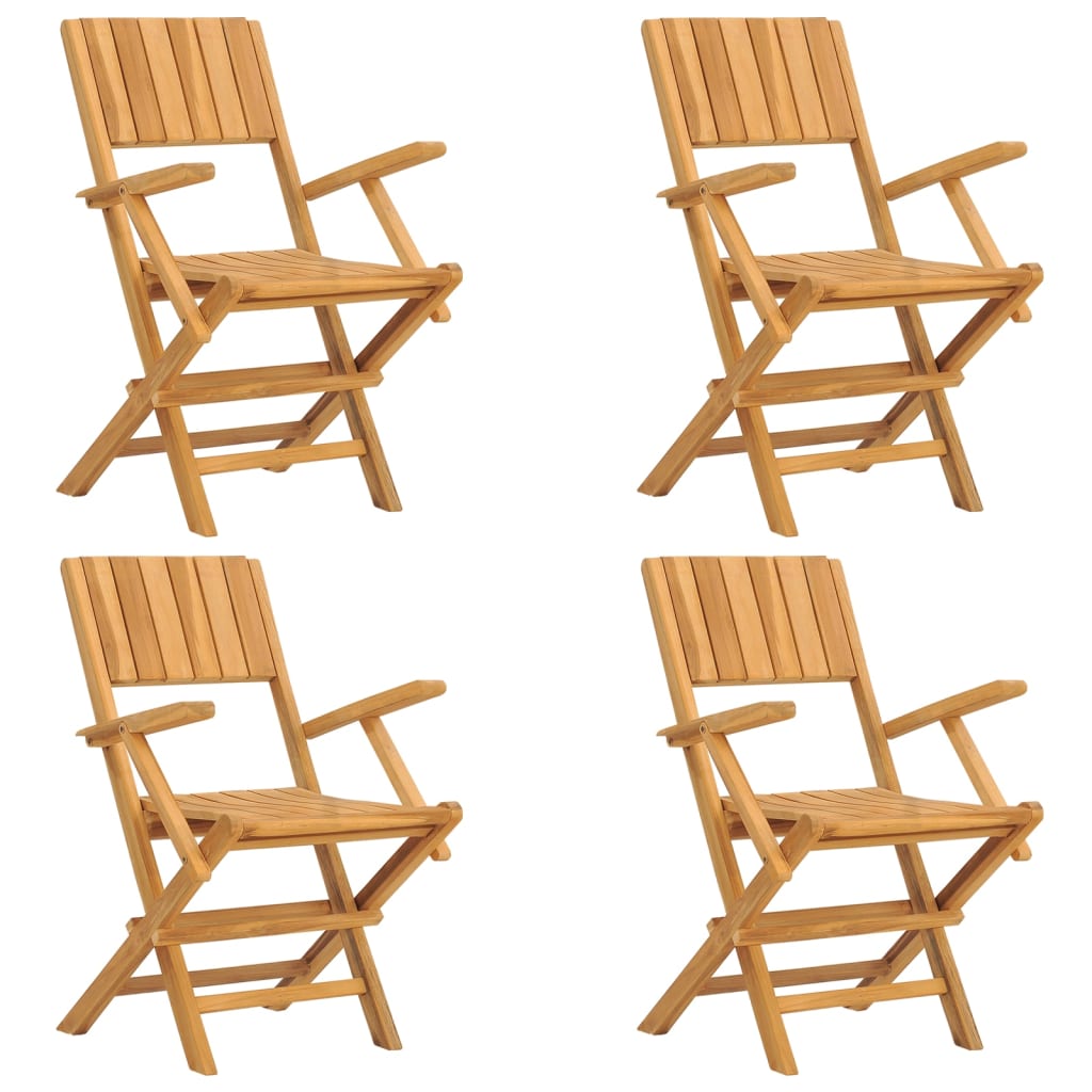 vidaXL Sulankstomos sodo kėdės, 4vnt., 55x61x90cm, tikmedžio masyvas