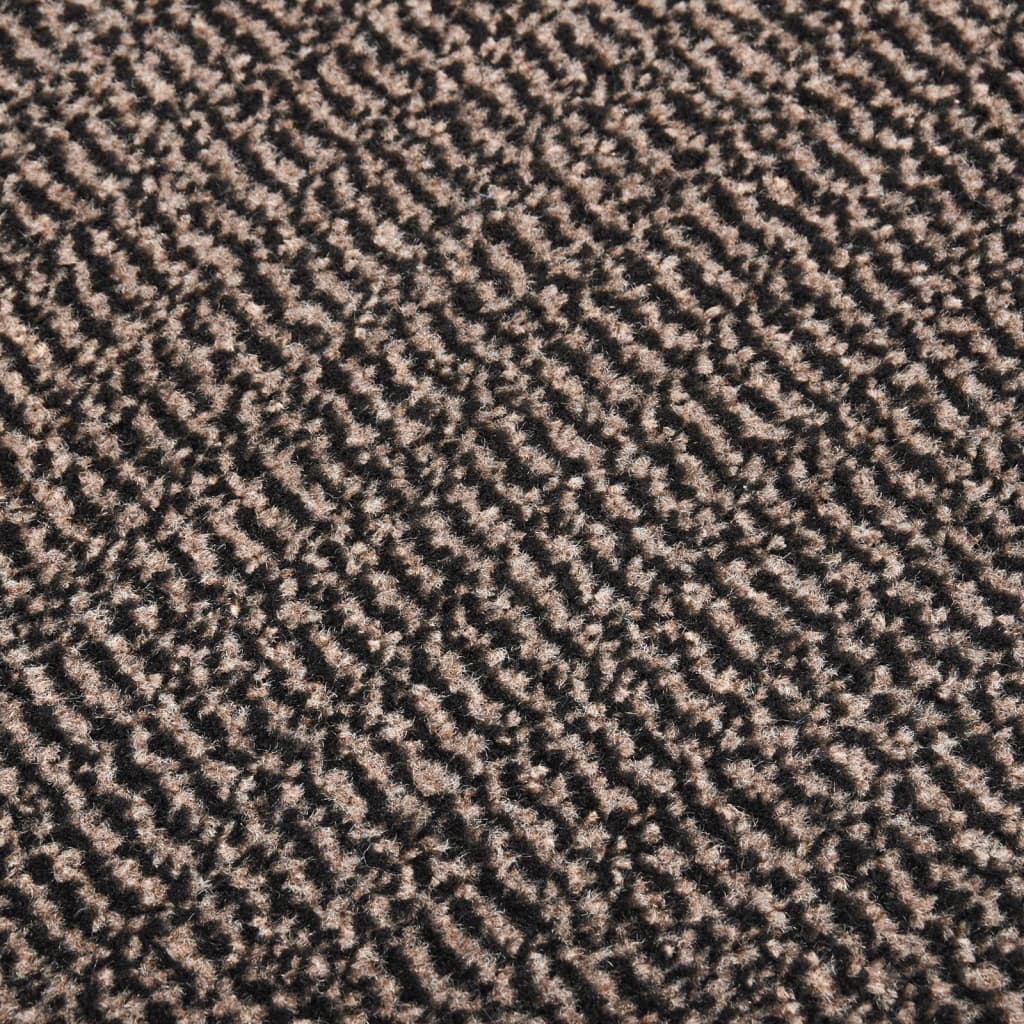 vidaXL Durų kilimėlis, tamsiai rudos spalvos, 80x120cm, kuokštuotas