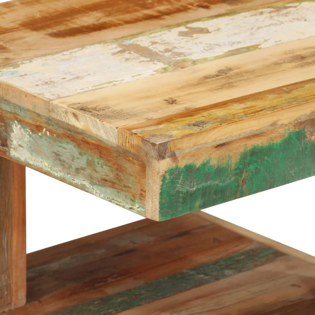 vidaXL Kavos staliukas, 45x45x40cm, perdirbtos medienos masyvas