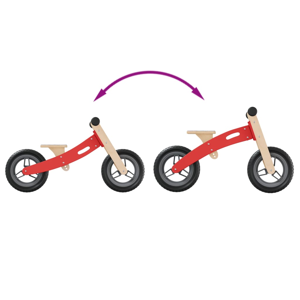 vidaXL Vaikiškas balansinis dviratis, raudonos spalvos
