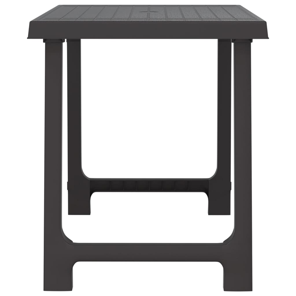 vidaXL Stovyklavimo stalas, antracito, 79x56x64cm, PP
