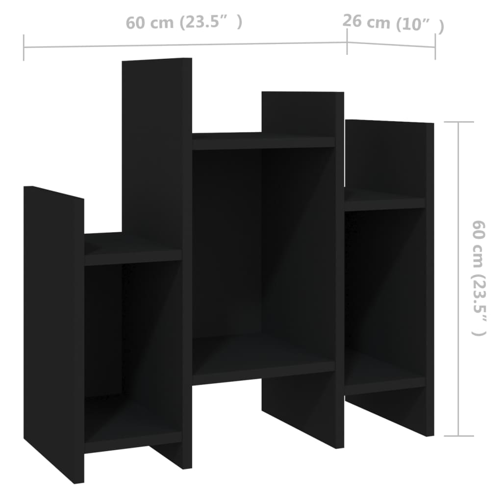vidaXL Šoninė spintelė, juodos spalvos, 60x26x60cm, MDP