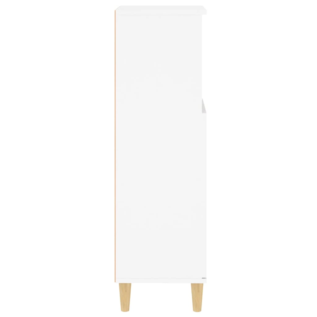 vidaXL Vonios kambario spintelė, balta, 30x30x100cm, apdirbta mediena