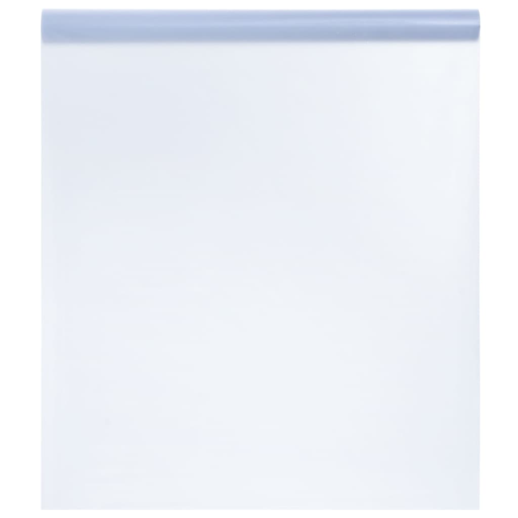 vidaXL Langų plėvelė, skaidri pilka, 45x1000cm, PVC, statinė, matinė