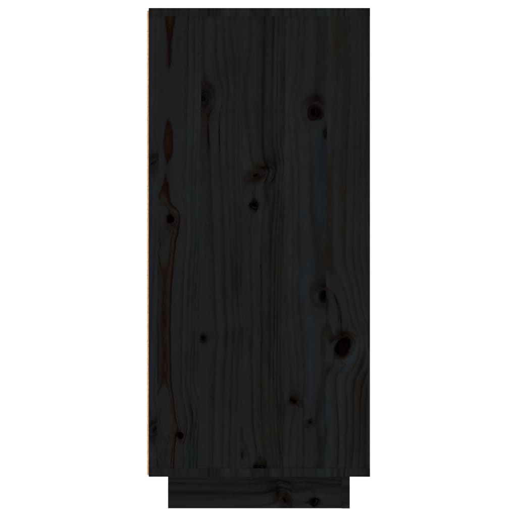 vidaXL Spintelė batams, juoda, 60x35x80cm, pušies medienos masyvas