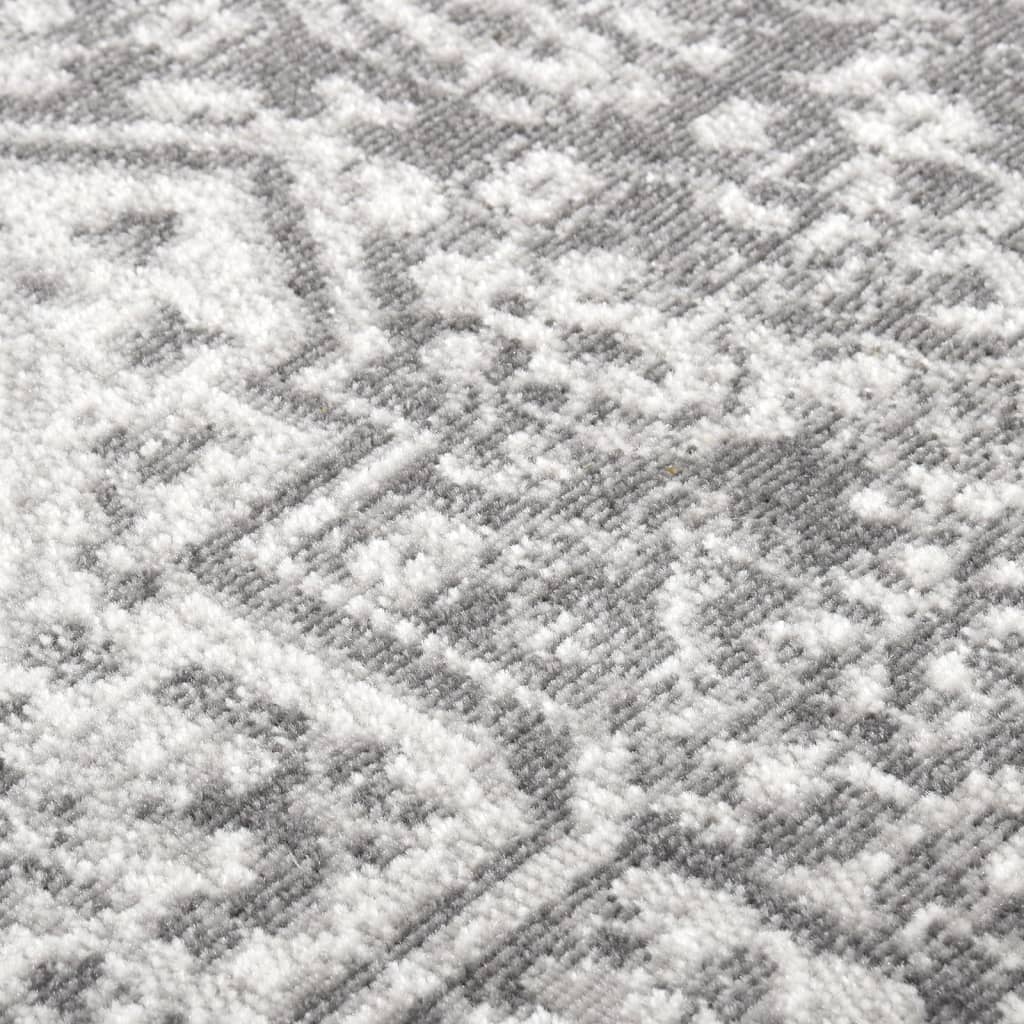 vidaXL Lauko kilimas, šviesiai pilkas, 80x150cm, plokščio pynimo