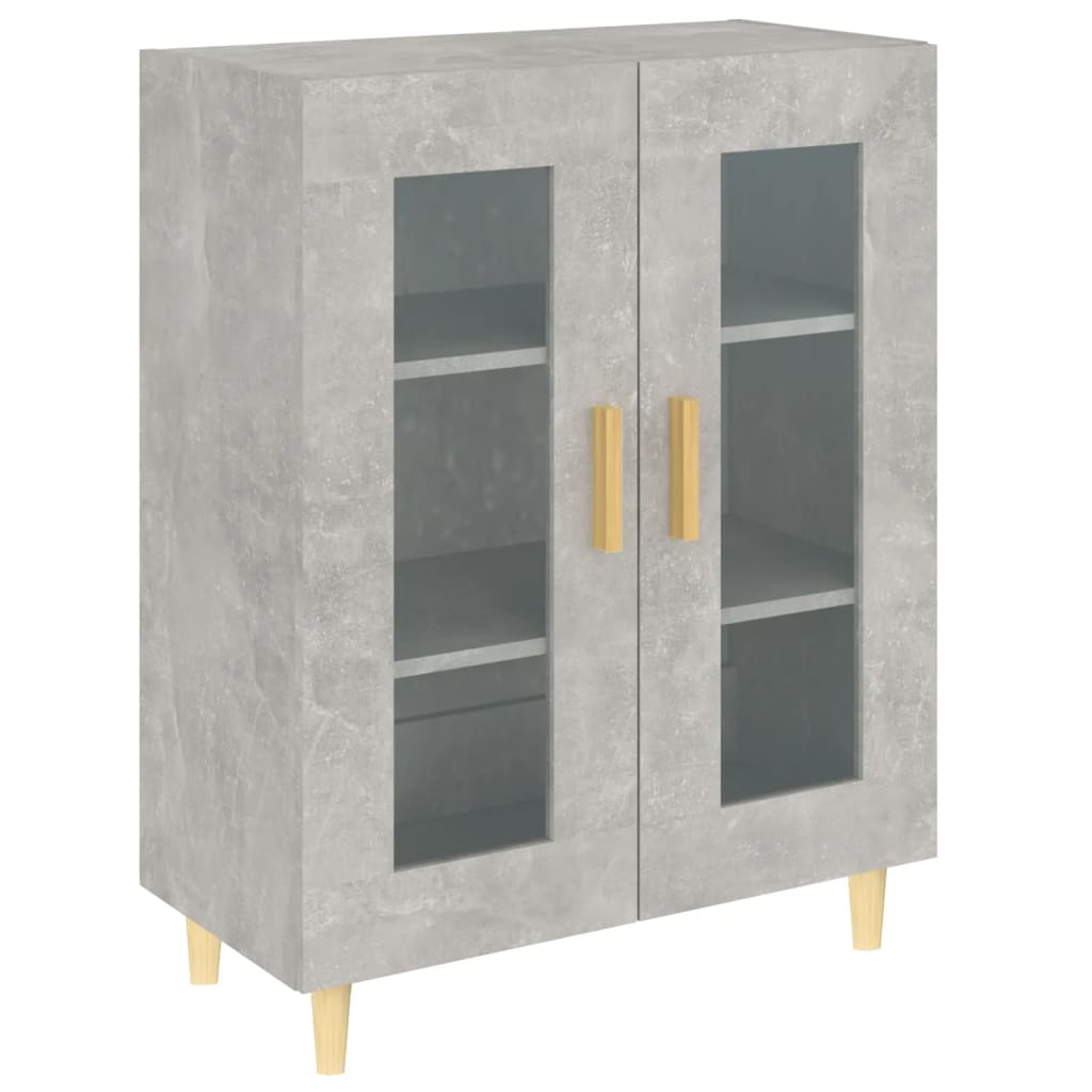 vidaXL Komoda, betono pilkos spalvos, apdirbta mediena