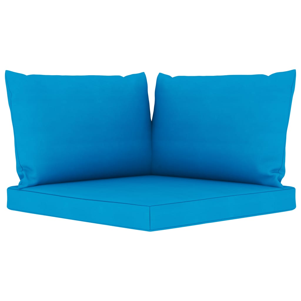 vidaXL Sodo komplektas su šviesiai mėlynomis pagalvėlėmis, 6 dalių