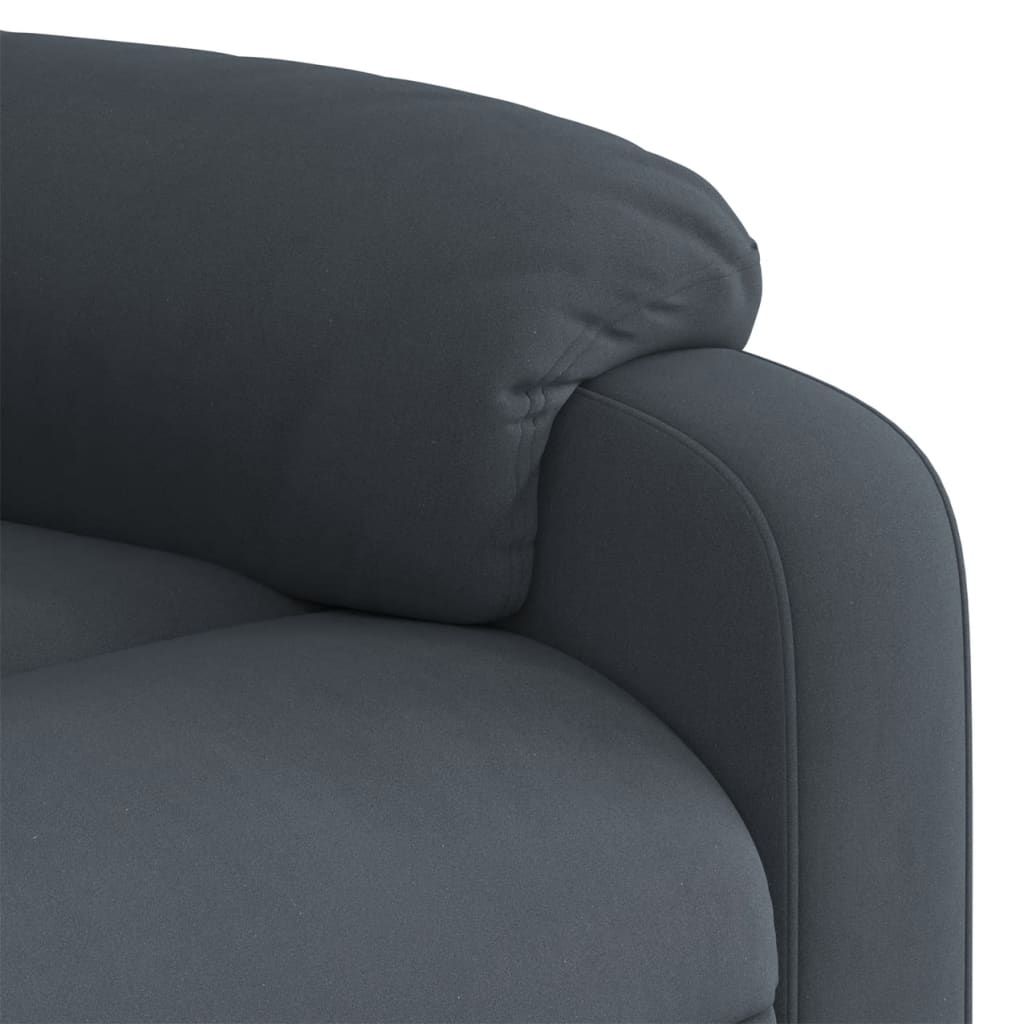 vidaXL Atlošiamas krėslas, tamsiai pilkos spalvos, aksomas