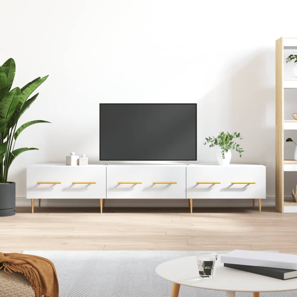 vidaXL Televizoriaus spintelė, balta, 150x36x30cm, apdirbta mediena