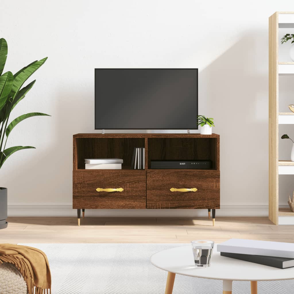 vidaXL Televizoriaus spintelė, ruda ąžuolo, 80x36x50cm, mediena