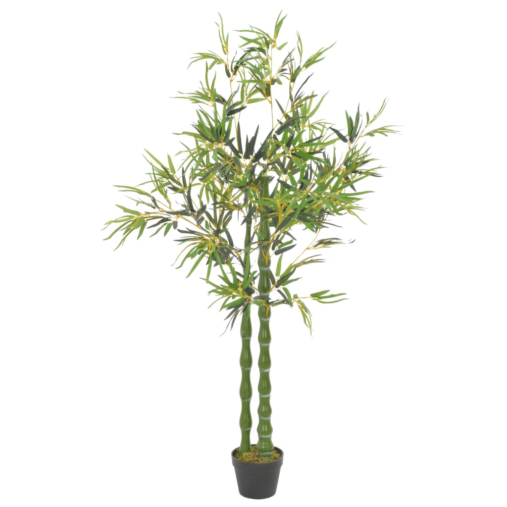 vidaXL Dirbtinis augalas-bambukas su vazonu, žalios spalvos, 160cm