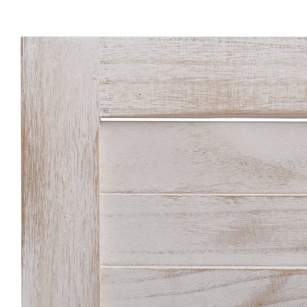 vidaXL Kambario pertvara, 4 dalių, baltos spalvos, 140x165 cm, mediena