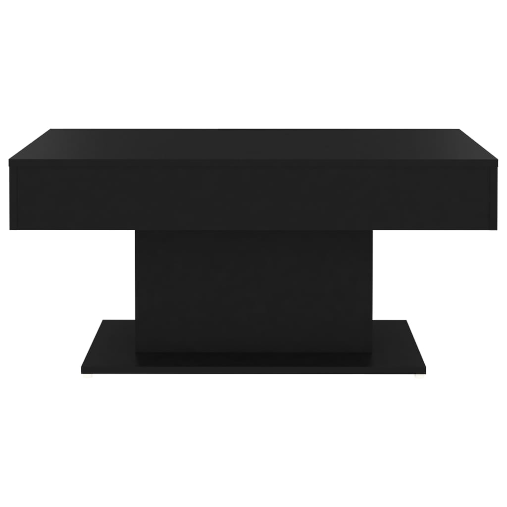 vidaXL Kavos staliukas, juodos spalvos, 96x50x45cm, MDP