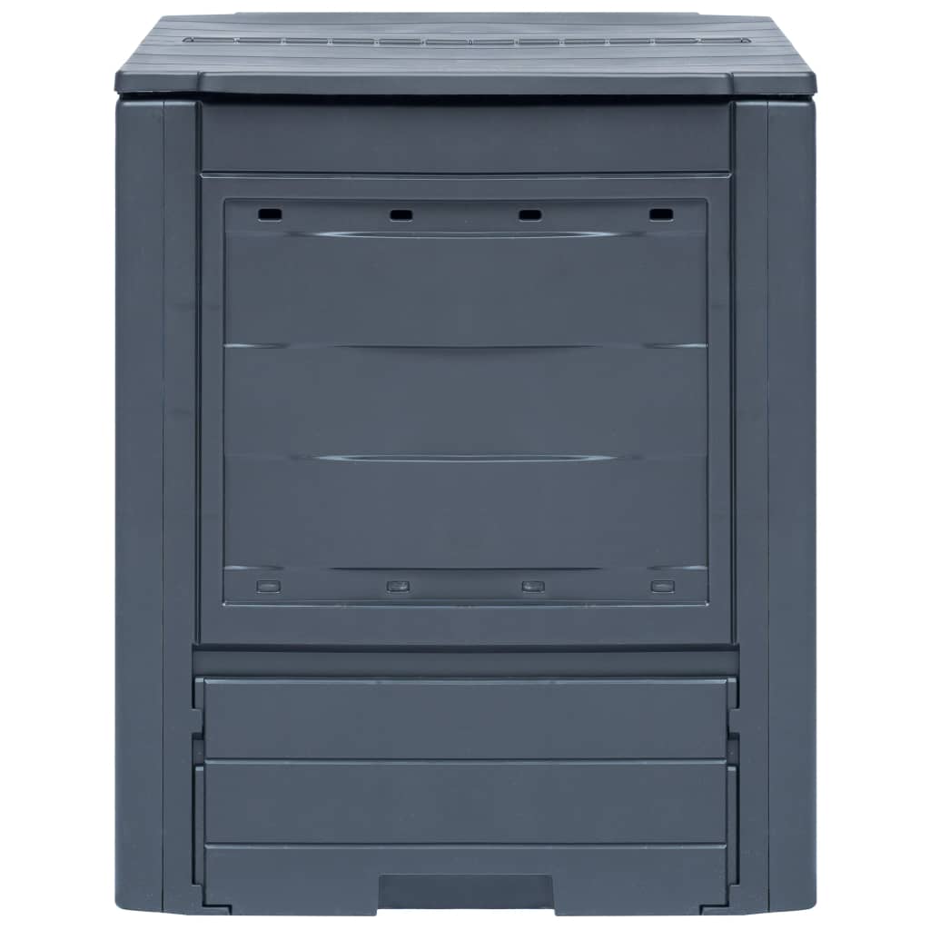 vidaXL Sodo komposto dėžės, 3vnt., pilkos spalvos, 60x60x73cm, 780l