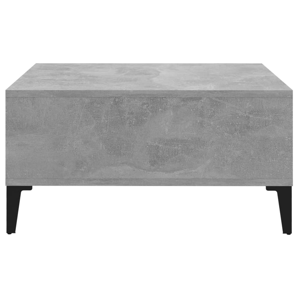vidaXL Kavos staliukas, betono pilkos spalvos, 60x60x30cm, MDP