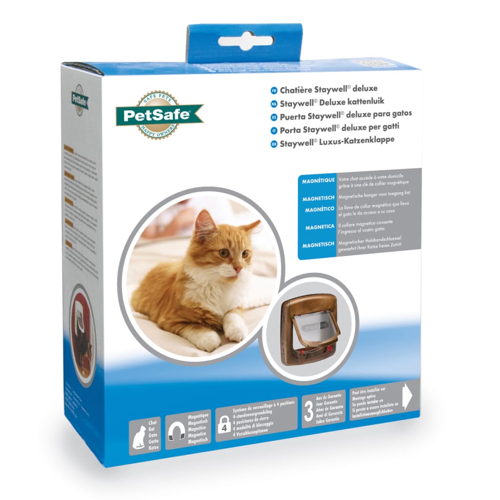 PetSafe Magnetinės atverčiamos durelės katėms Deluxe 420, rudos