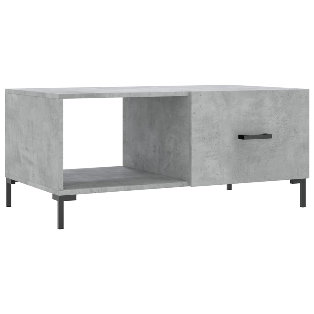 vidaXL Kavos staliukas, betono pilkas, 90x50x40cm, apdirbta mediena