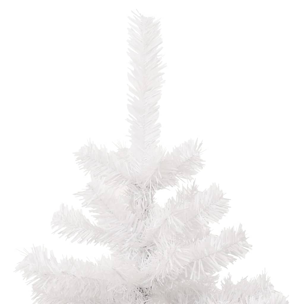 vidaXL Kalėdų eglutė su stovu, balta, 150cm, PVC, spiralės formos