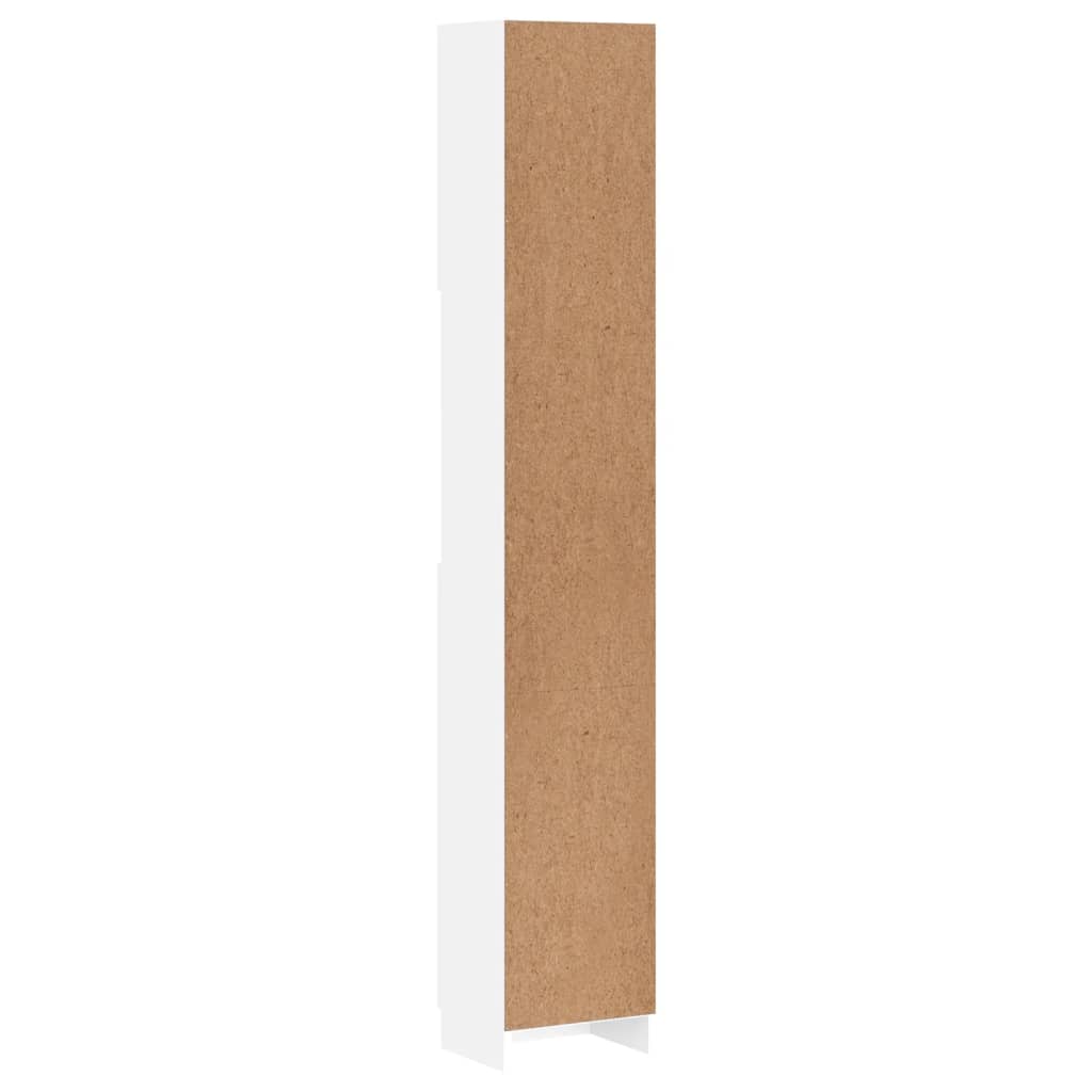 vidaXL Vonios spintelė, balta, 32x25,5x190cm, apdirbta mediena
