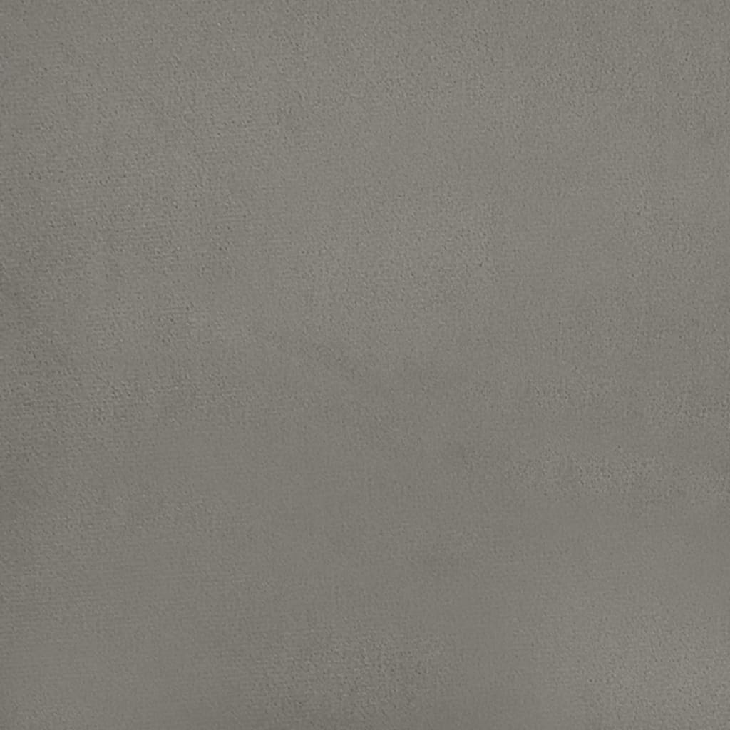 vidaXL Spyruoklinis čiužinys, šviesiai pilkas, 100x200x20 cm, aksomas
