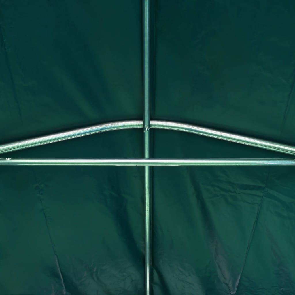 vidaXL Garažas-palapinė, žalios spalvos, 2,4x3,6m, PVC (310026+310027)