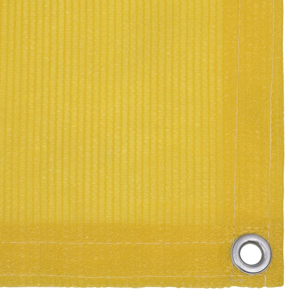 vidaXL Balkono pertvara, geltonos spalvos, 90x400cm, HDPE