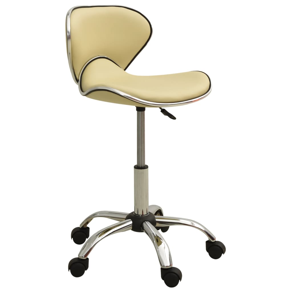 vidaXL Spa salono kėdė, kreminės spalvos, dirbtinė oda