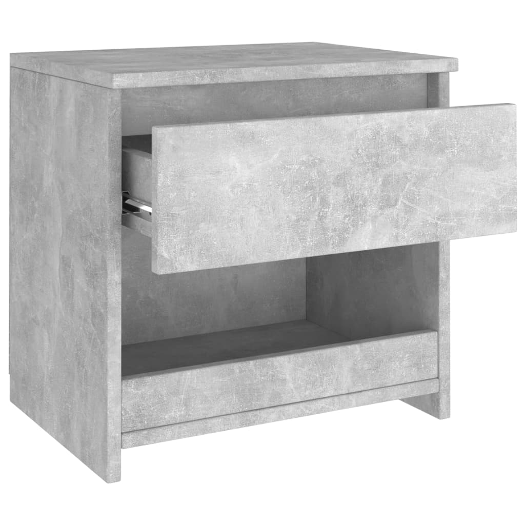vidaXL Naktinės spintelės, 2vnt., betono, 40x30x39cm, apdirbta mediena