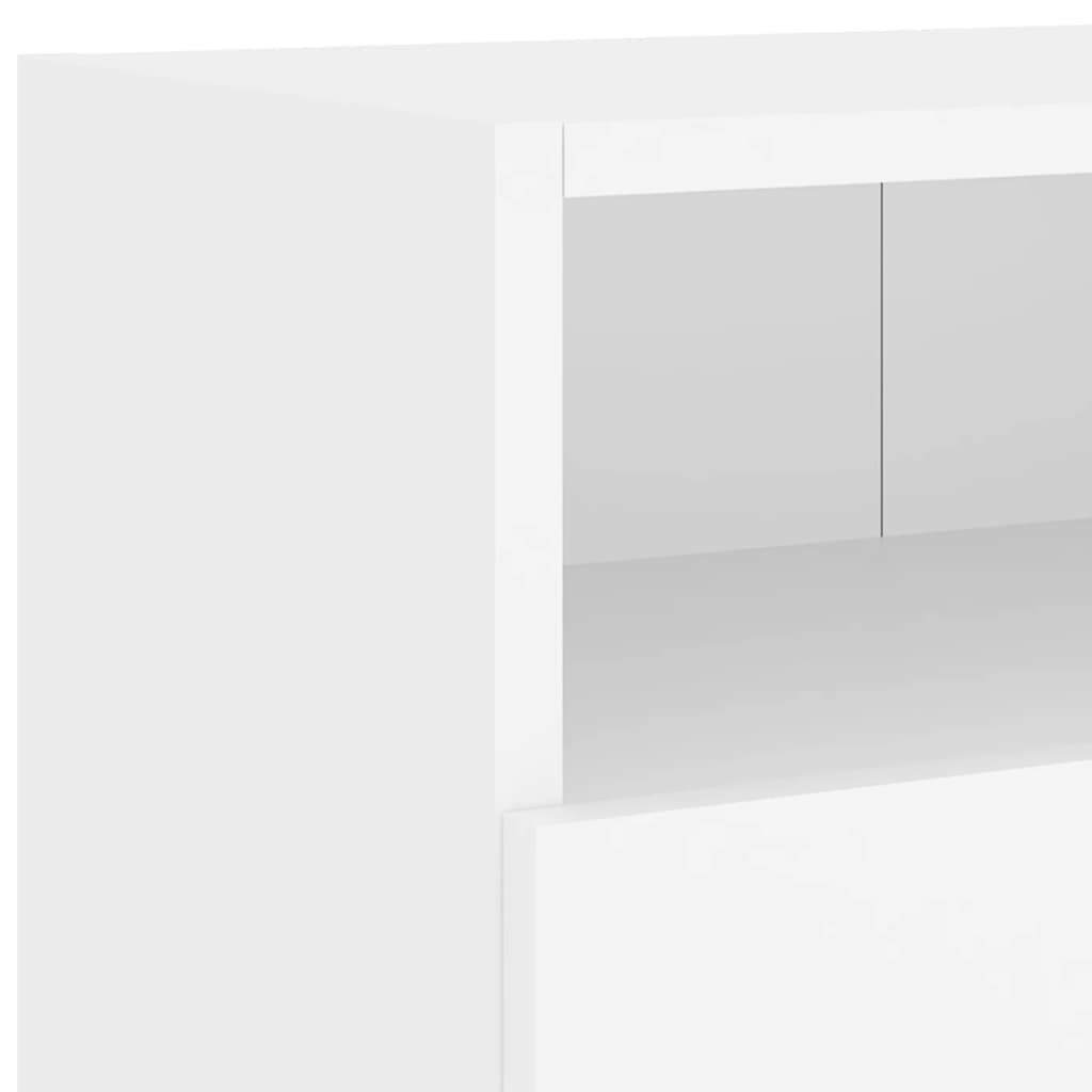 vidaXL Sieninės TV spintelės, 2vnt., baltos, 100x30x30cm, mediena