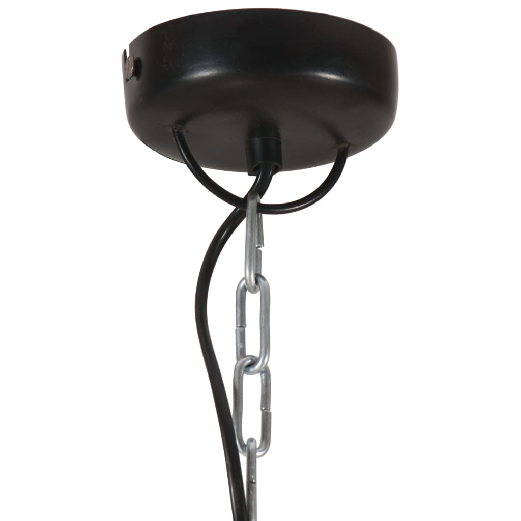 vidaXL Pakabinamas šviestuvas, juodas, 50cm, 25W, apskritas, E27