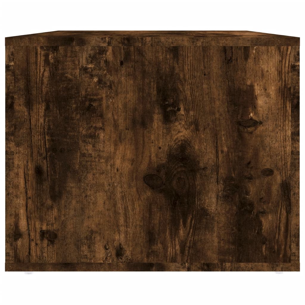 vidaXL Kavos staliukas, dūminio ąžuolo, 80x50x40cm, apdirbta mediena