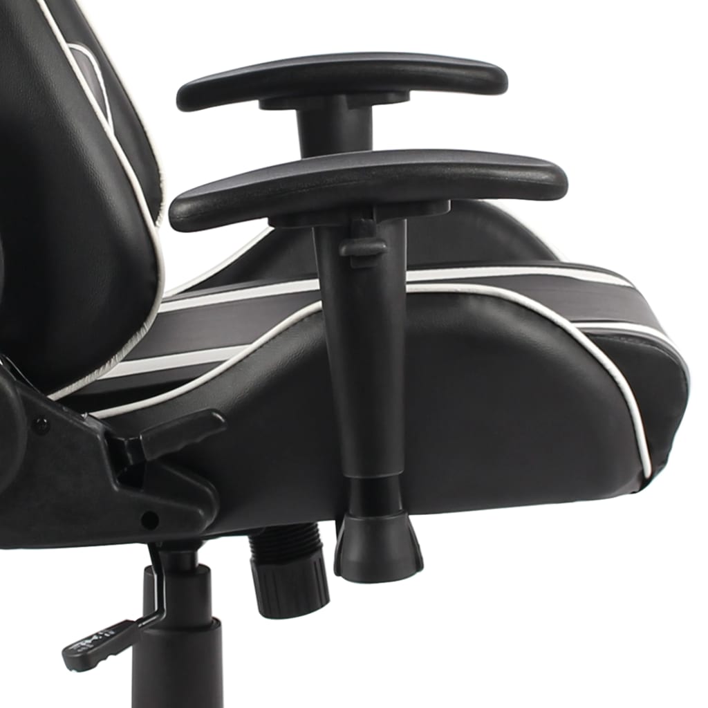 vidaXL Pasukama žaidimų kėdė, baltos spalvos, PVC