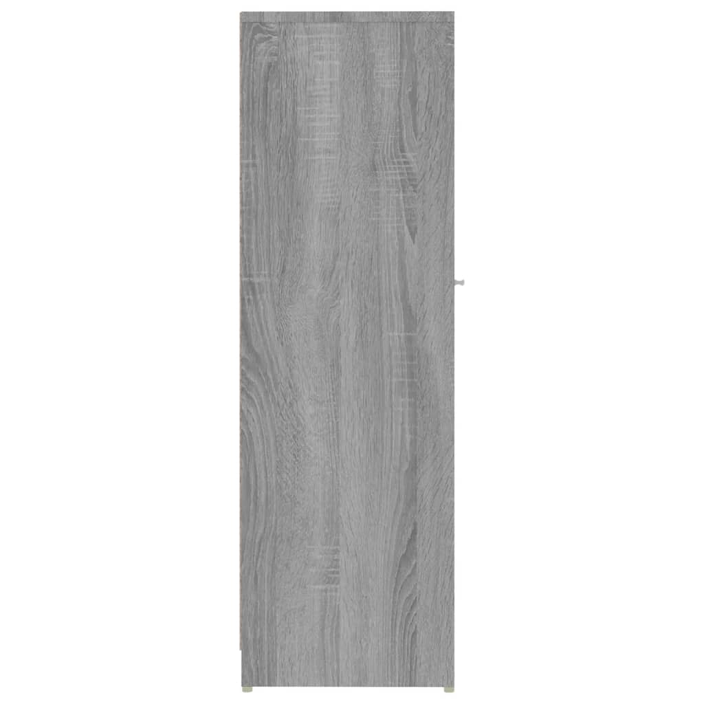 vidaXL Vonios spintelė, pilka ąžuolo, 30x30x95cm, apdirbta mediena