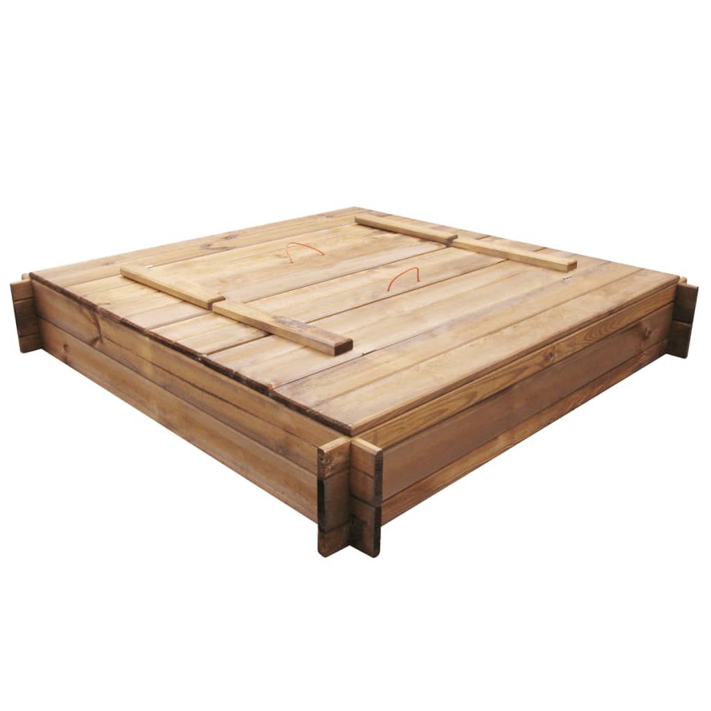 vidaXL Smėlio dėžė, impregnuota mediena, kvadratinė