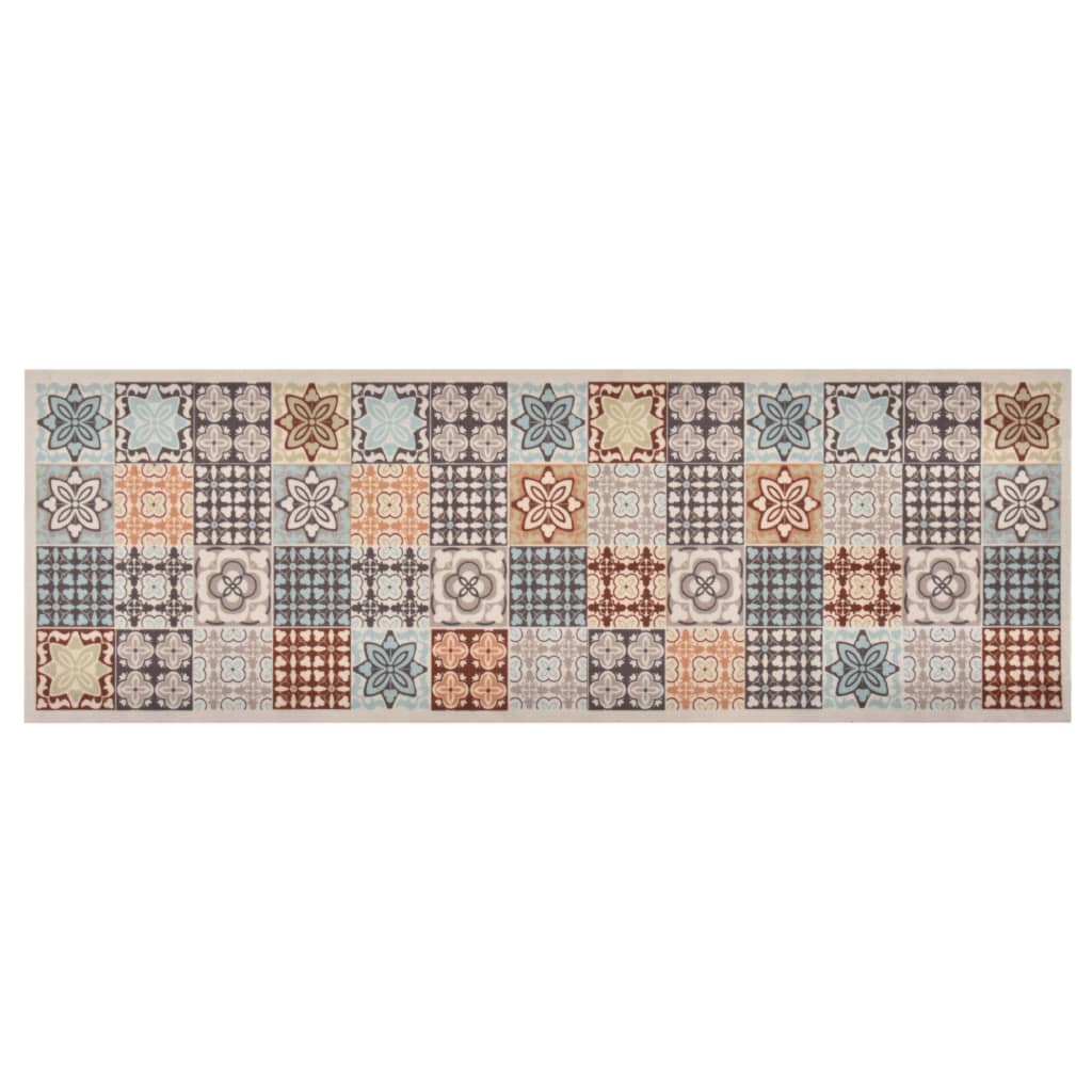 vidaXL Virtuvės kilimas, spalvotas, 60x300cm, plaunamas, mozaikinis