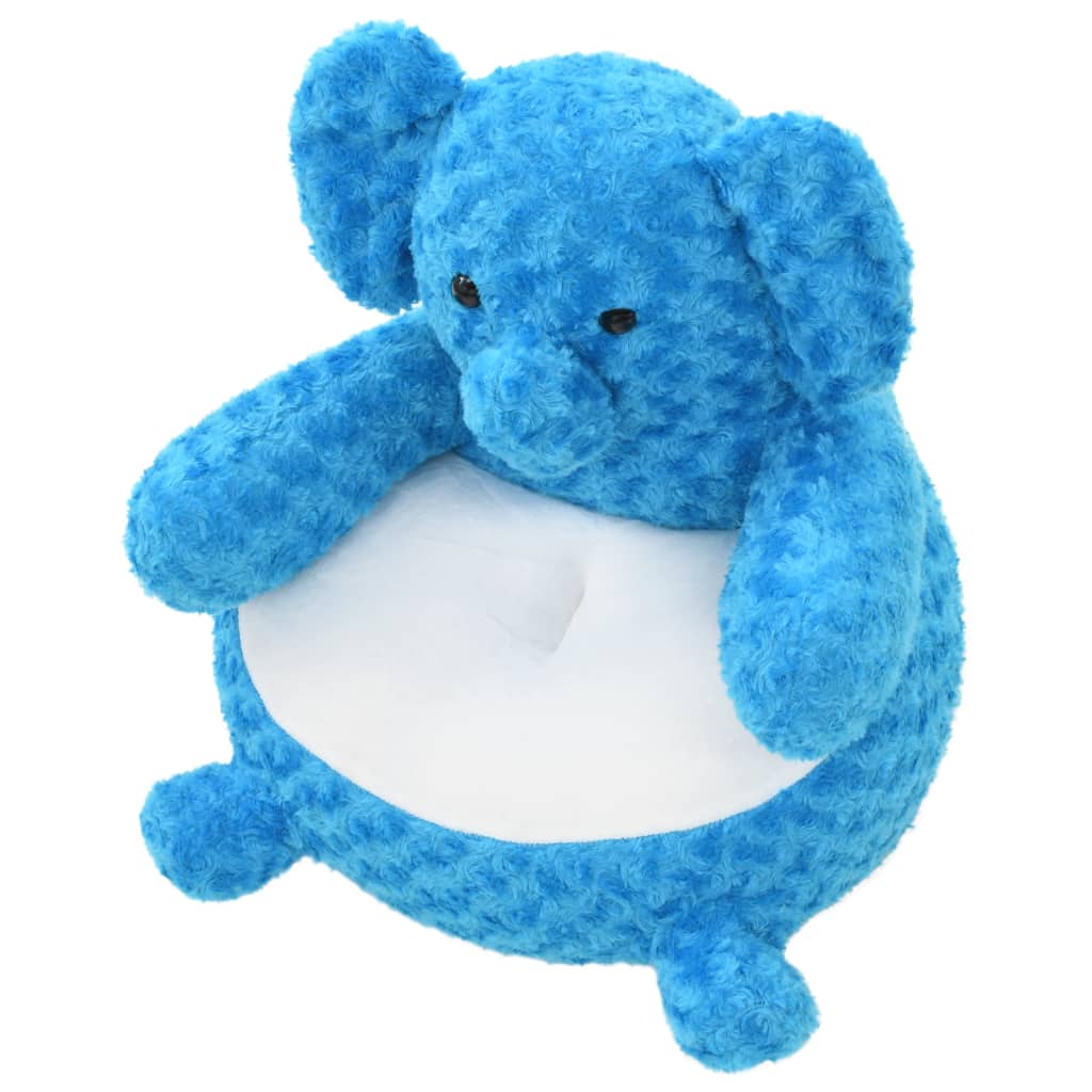 vidaXL Minkštas žaislas dramblys, mėlynas, pliušinis