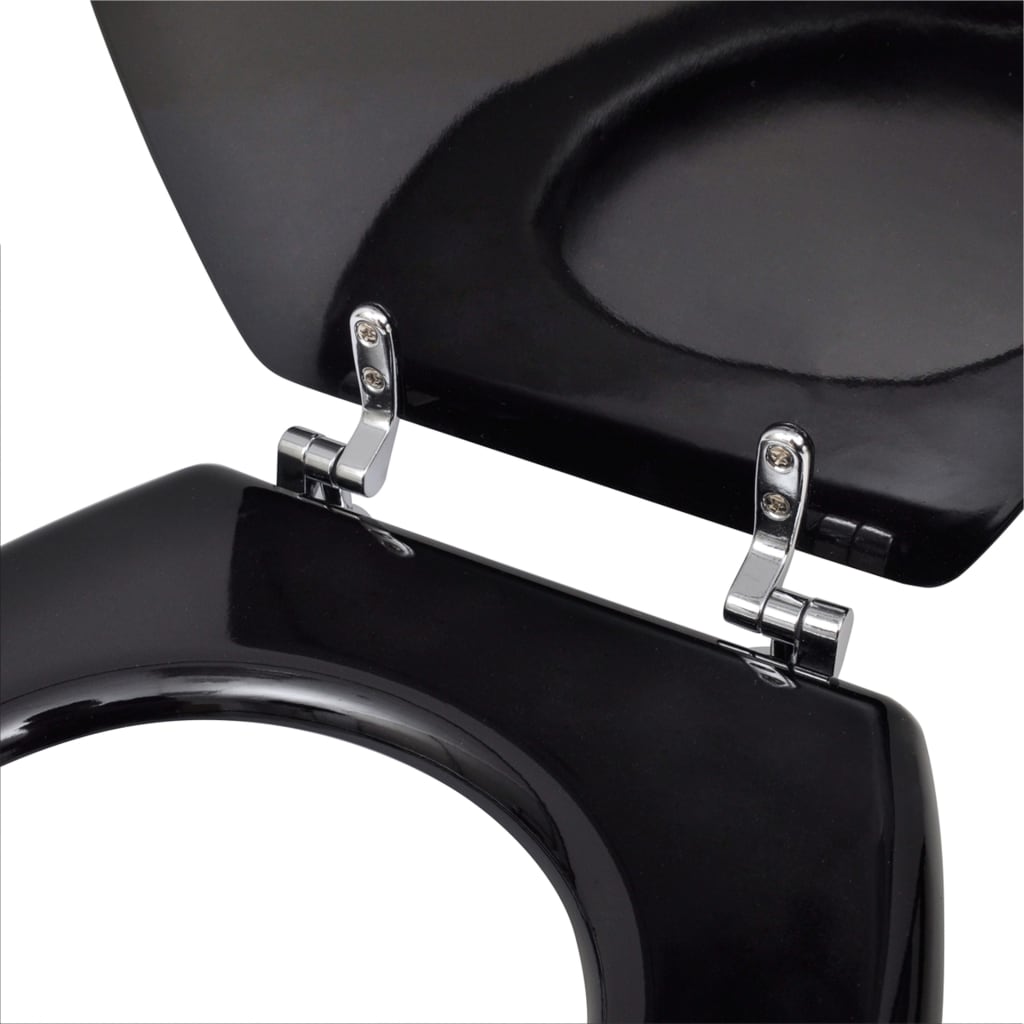 vidaXL Klozeto sėdynė, juoda, MDF, paprastas dizainas