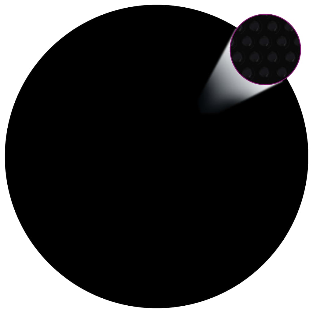 vidaXL Saulę sugerianti baseino plėvelė, juoda/mėlyna, 210cm, PE