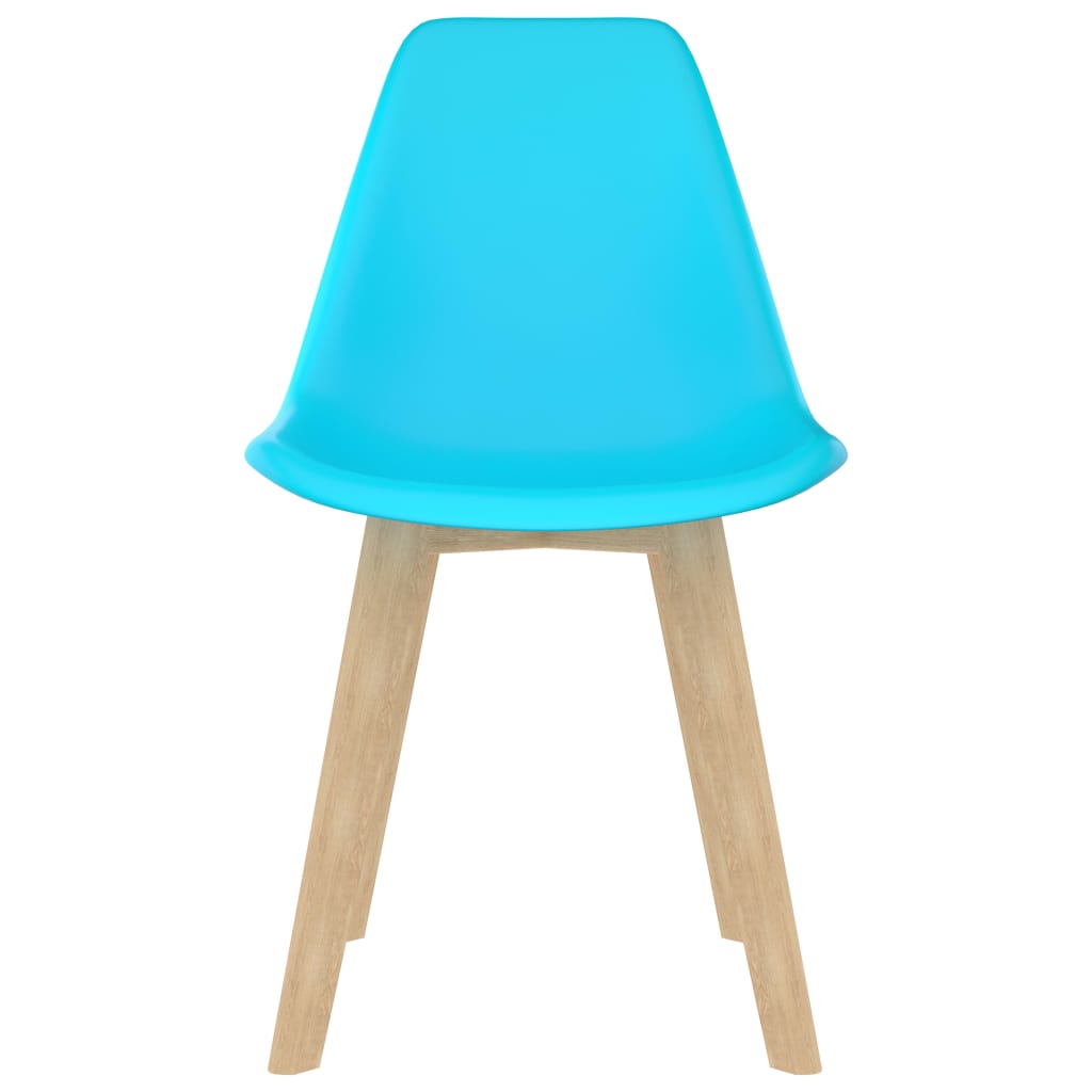 vidaXL Valgomojo kėdės, 6vnt., mėlynos spalvos, plastikas