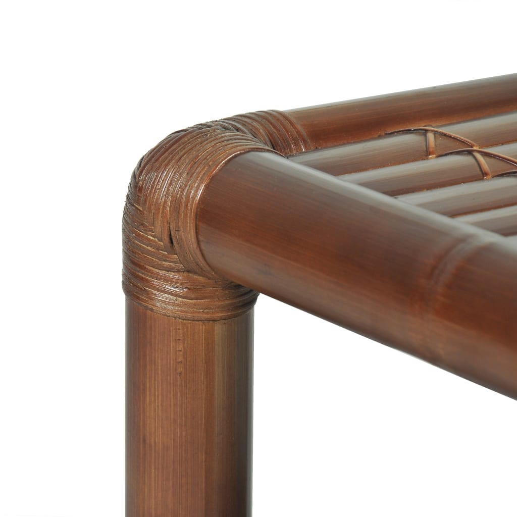 vidaXL Naktinis staliukas, 40x40x40 cm, bambukas, tamsiai rudas