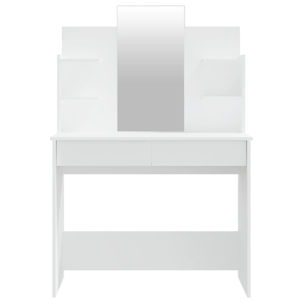 vidaXL Kosmetinio staliuko komplektas, baltos spalvos, 96x40x142cm