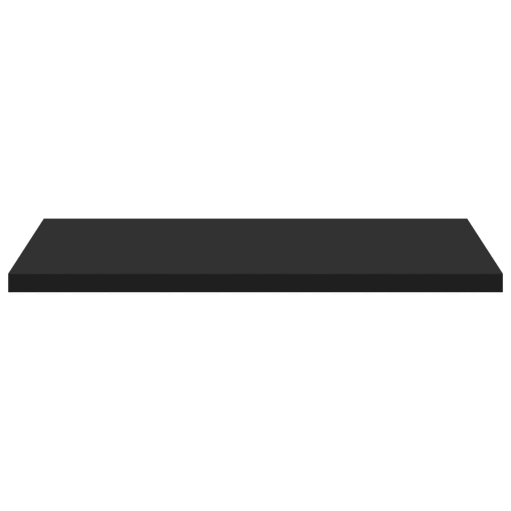 vidaXL Knygų lentynos plokštės, 4vnt., juodos, 40x40x1,5cm, MDP