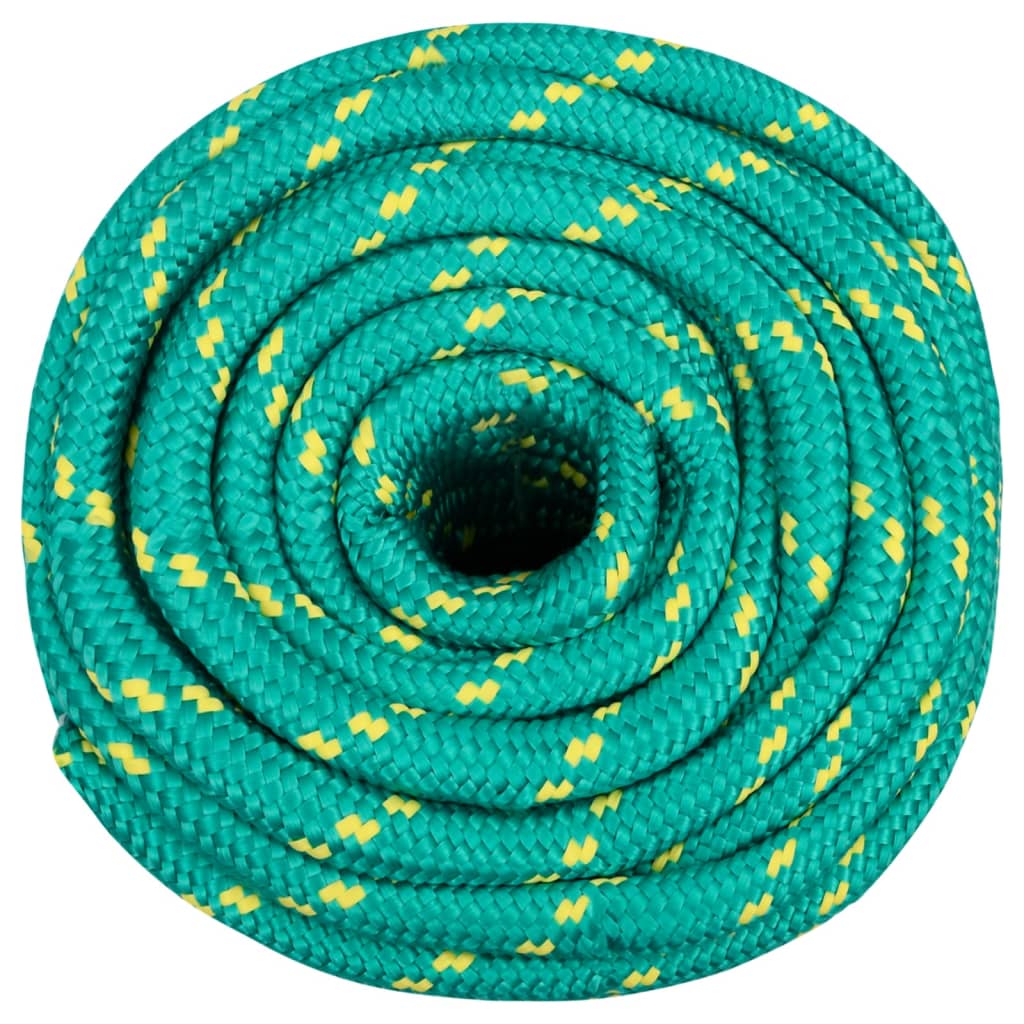 vidaXL Valties virvė, žalios spalvos, 18mm, 100m, polipropilenas
