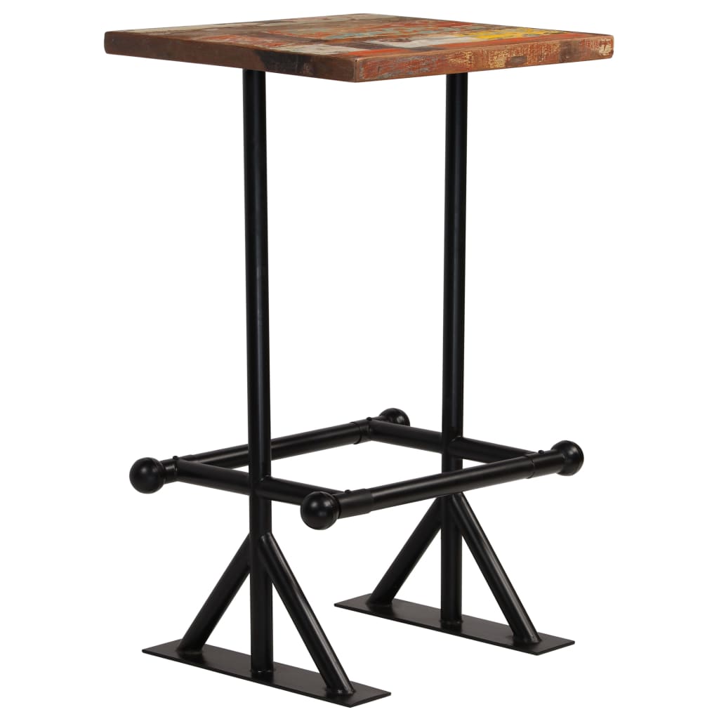 vidaXL Baro stalas, perdirbta mediena, įvairių spalvų, 60x60x107cm