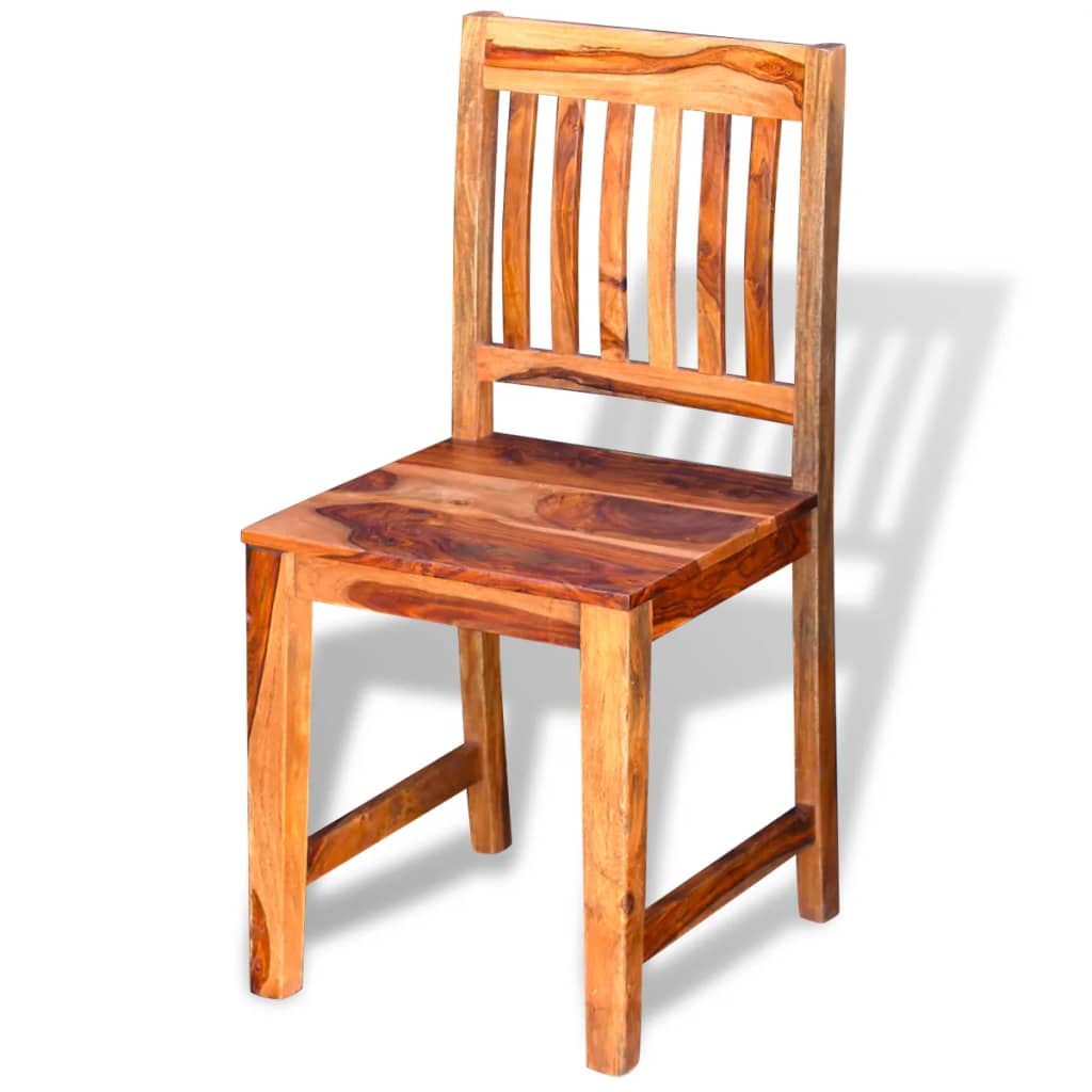 vidaXL Valgomojo kėdės, 6 vnt., masyvi rausvosios dalbergijos mediena