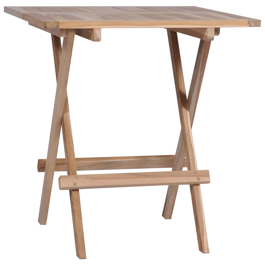 vidaXL Sulankstomas bistro stalas, 60x60x65cm, tikmedžio med. masyvas