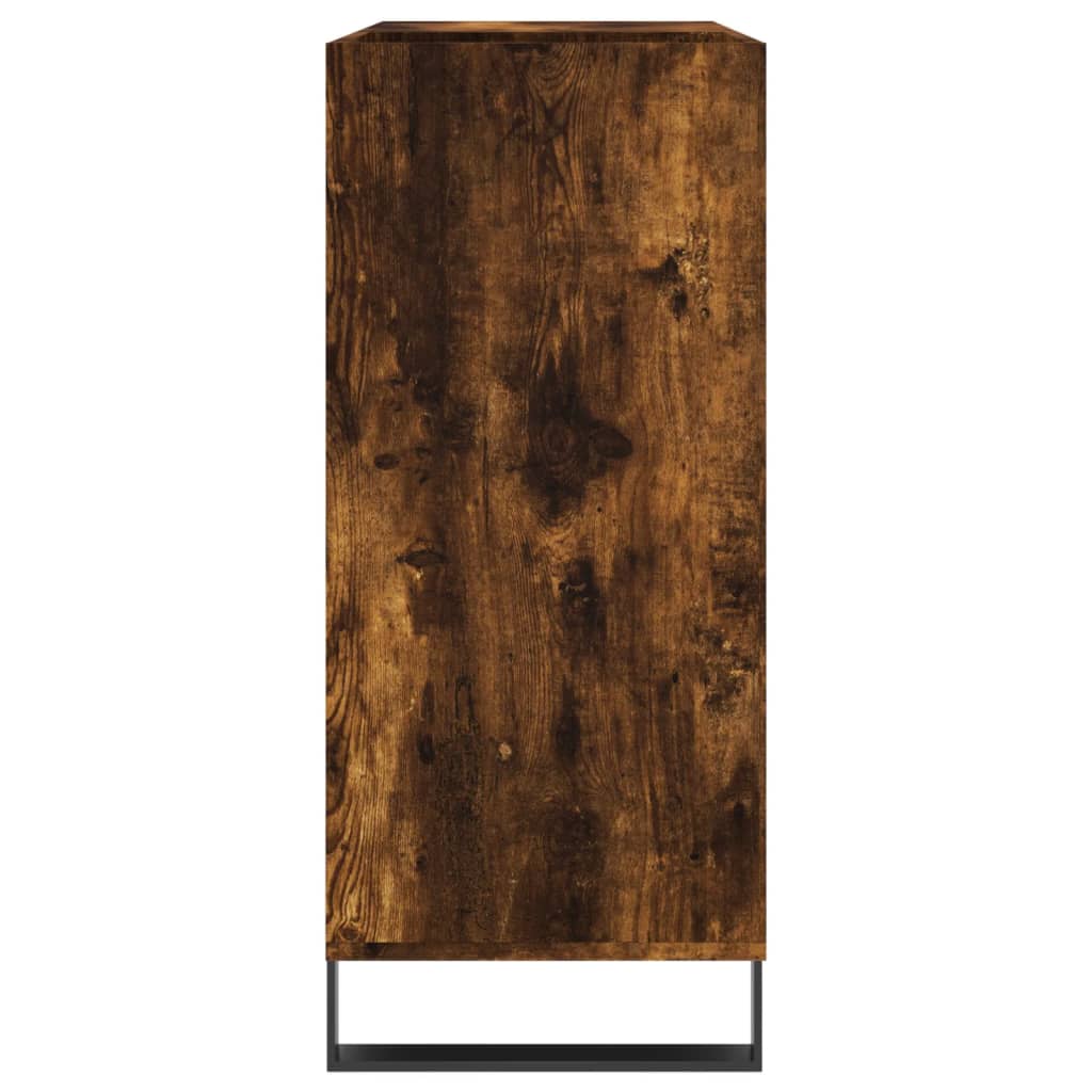 vidaXL Vinilinių plokštelių spintelė, dūminė, 84,5x38x89cm, mediena