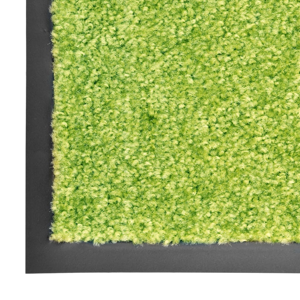 vidaXL Durų kilimėlis, žalios spalvos, 120x180cm, plaunamas